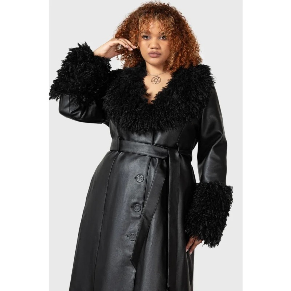 Killstar Midnight Sun Pennylane Style Black Coat‎ Size Small Goth Whimsigoth Y2k